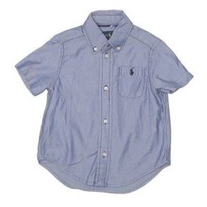 Boys blue polo button up